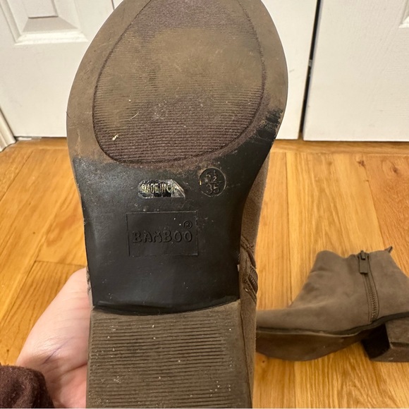 Taupe Bamboo Booties - Picture 2 of 6